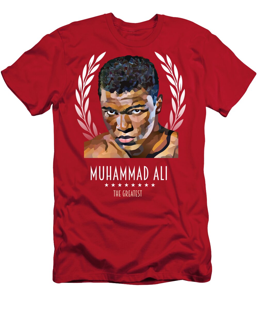 Movie Poster T-Shirt featuring the digital art Muhammad Ali - The Greatest by Movie Poster Boy