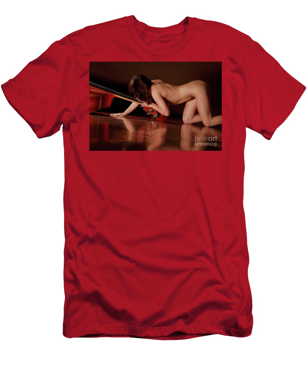 Musical Instrument T-Shirt featuring the photograph Music Muse in Color by David Naman