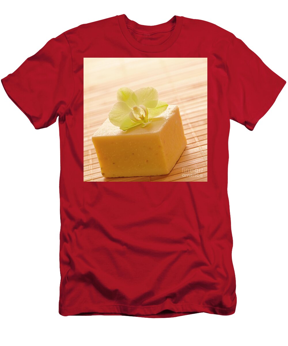 Aromatherapy T-Shirt featuring the photograph Natural Aromatherapy Artisanal Soap in a Spa by Olivier Le Queinec