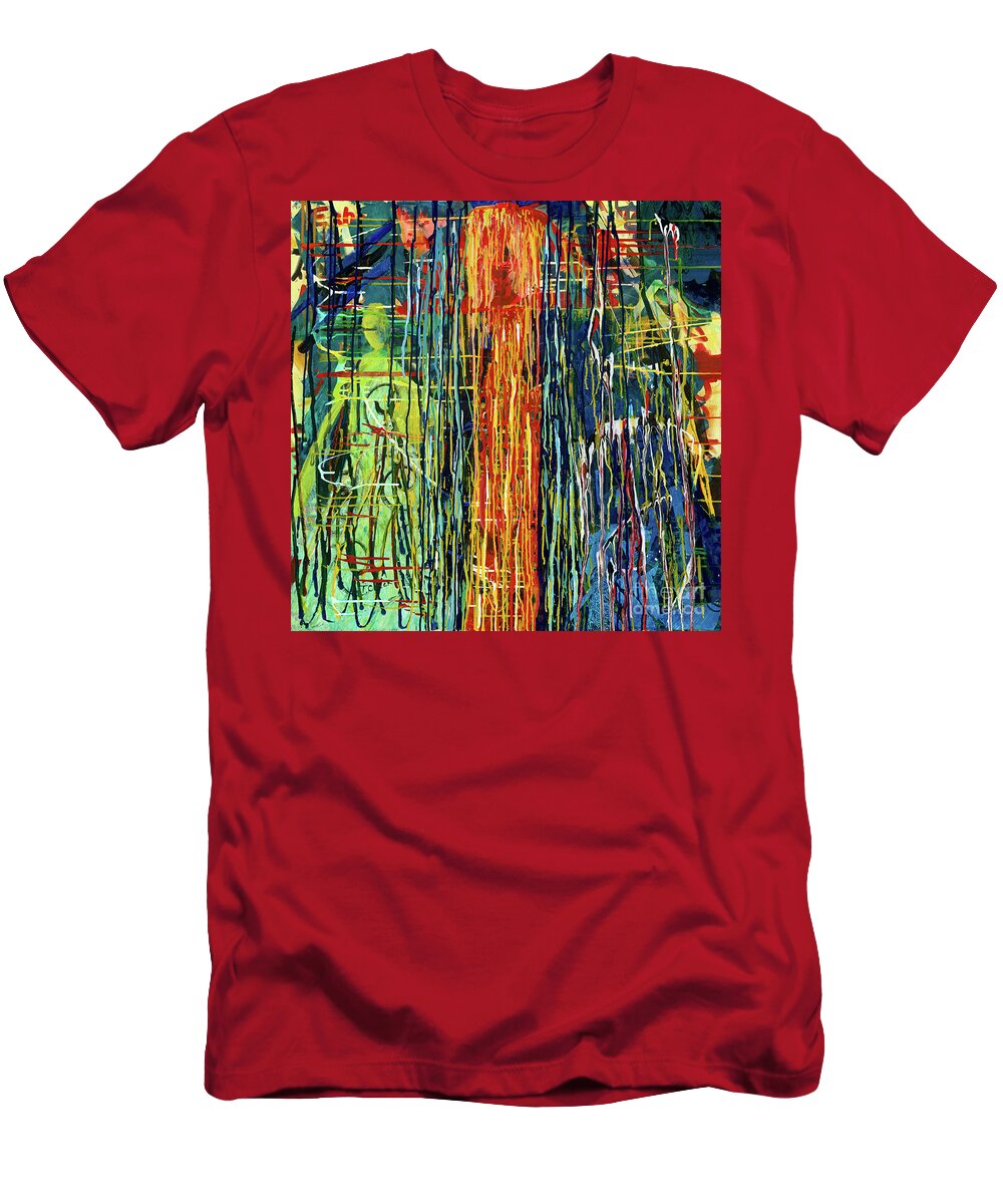 Verge T-Shirt featuring the painting On the Verge by Tessa Evette
