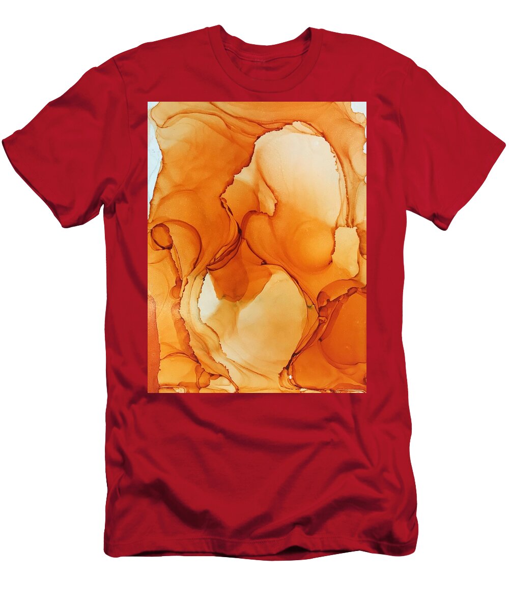 Abstract T-Shirt featuring the painting Orange you glad? by Eric Fischer