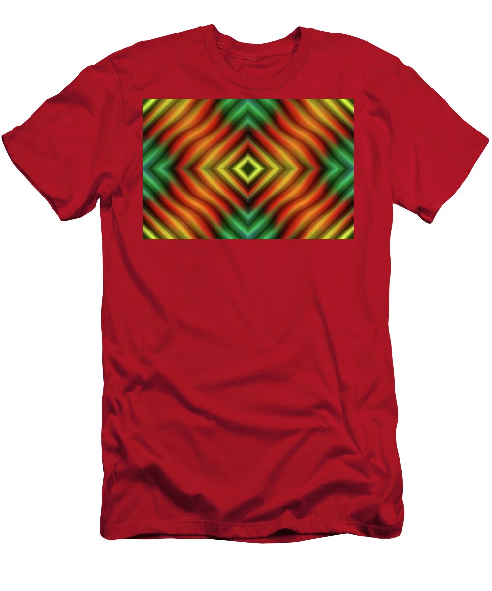 Colorful Abstract T-Shirt featuring the digital art P C Abstract 41 by Mike McGlothlen