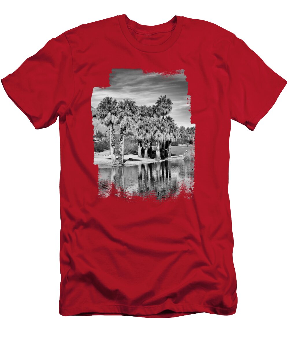 Palms T-Shirt featuring the photograph Palms By The Lake by Elisabeth Lucas