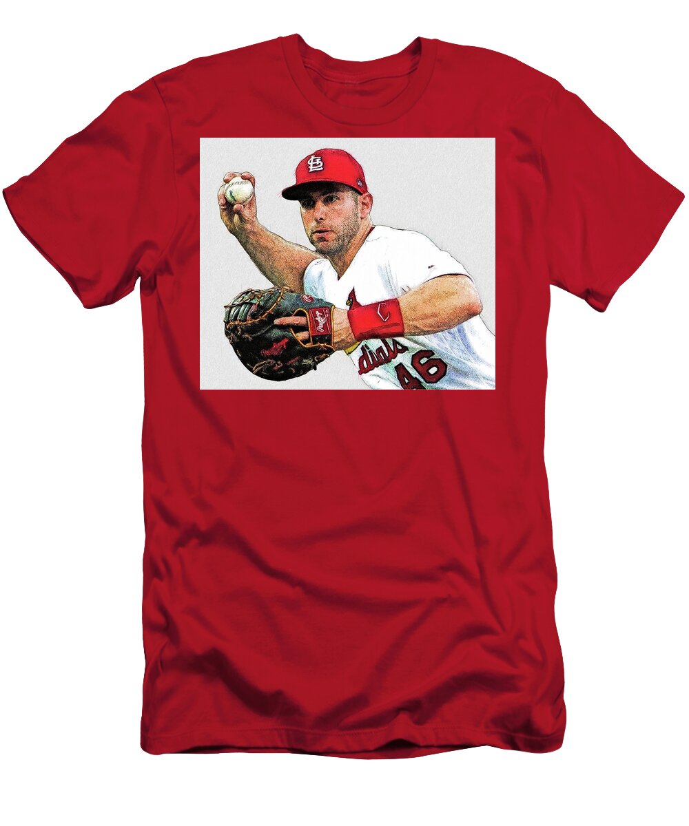 Paul Goldschmidt - 1B - St. Louis Cardinals T-Shirt by Bob Smerecki - Pixels