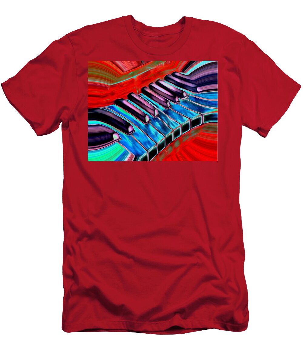Entranceway T-Shirt featuring the painting Piano Blues by Ronald Mills
