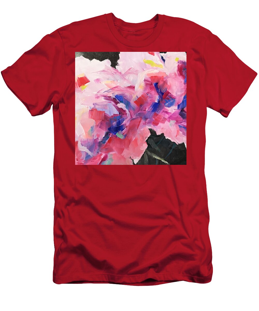 Flowers T-Shirt featuring the painting Pink Flowers by Sheila Romard
