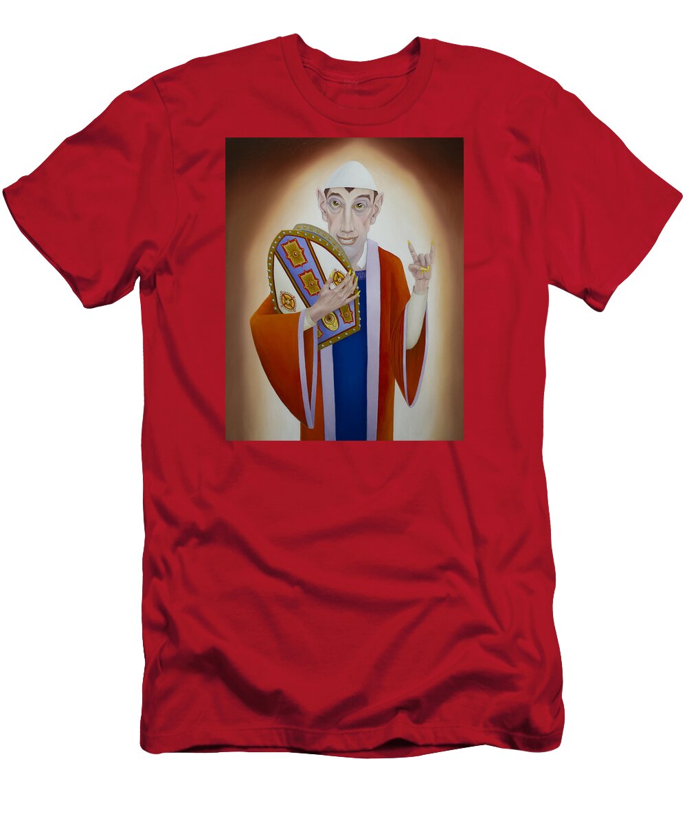 Pope T-Shirt featuring the painting Pope Apepio by Hone Williams