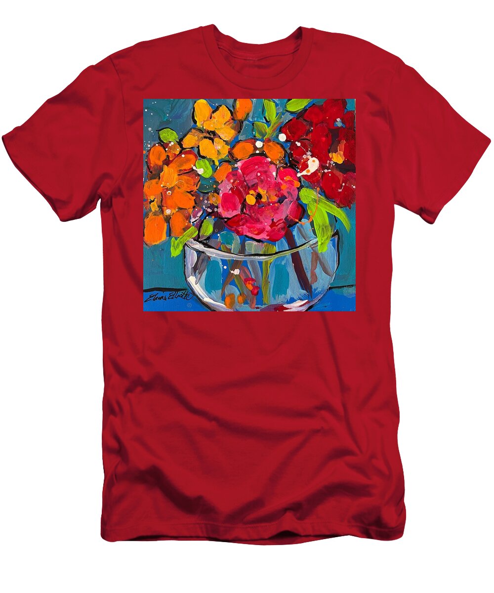Flowers T-Shirt featuring the painting Posy Pop by Elaine Elliott