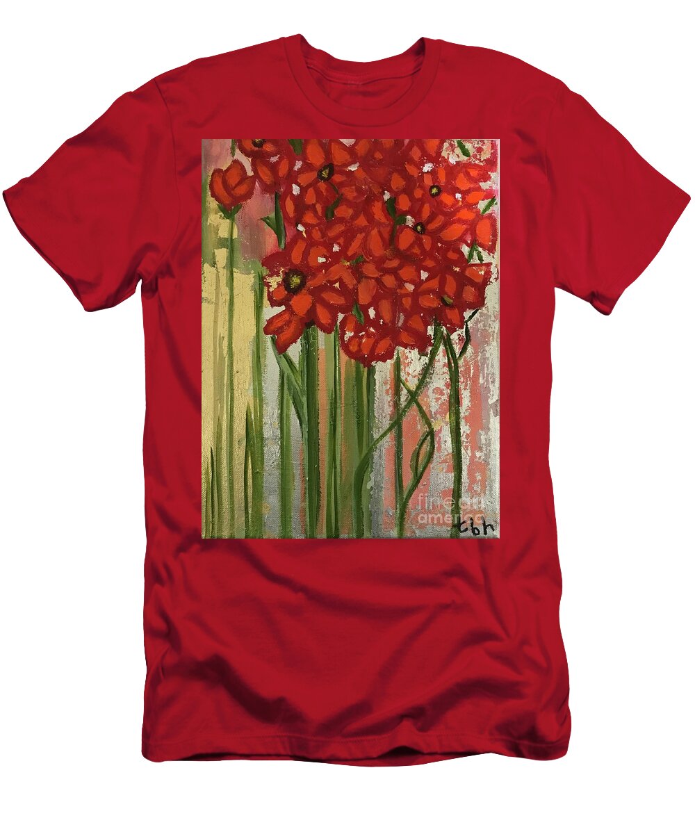 Original Art Work T-Shirt featuring the mixed media Primula by Theresa Honeycheck
