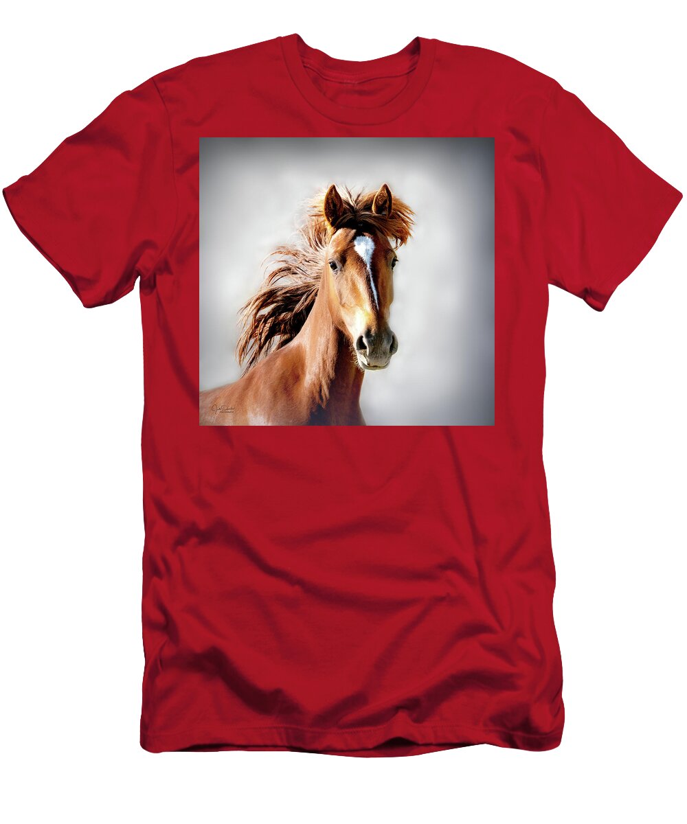 Horses T-Shirt featuring the photograph Proud Wildness Portrait by Judi Dressler