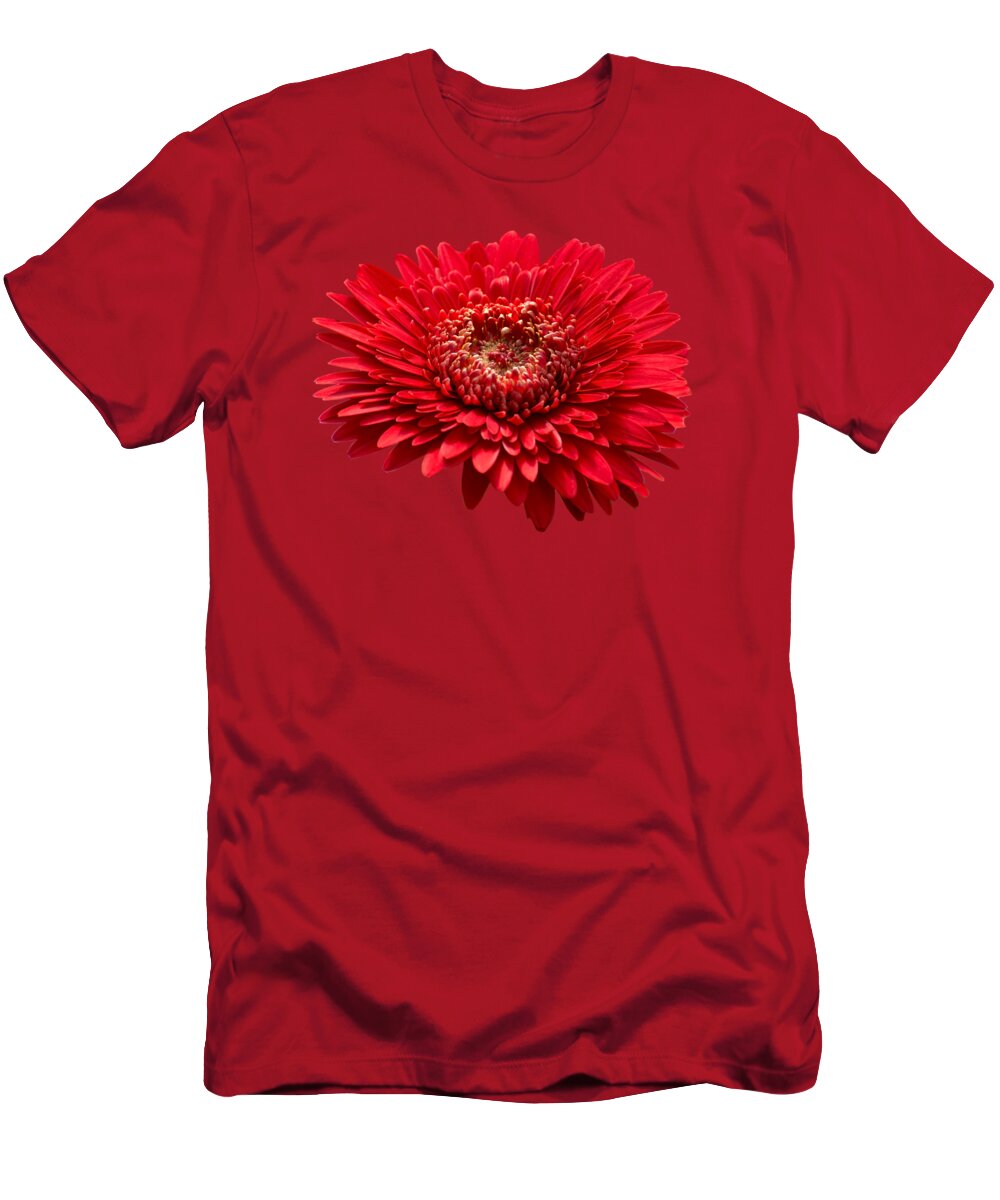 Gerbera T-Shirt featuring the photograph Red Gerberas by Zina Stromberg