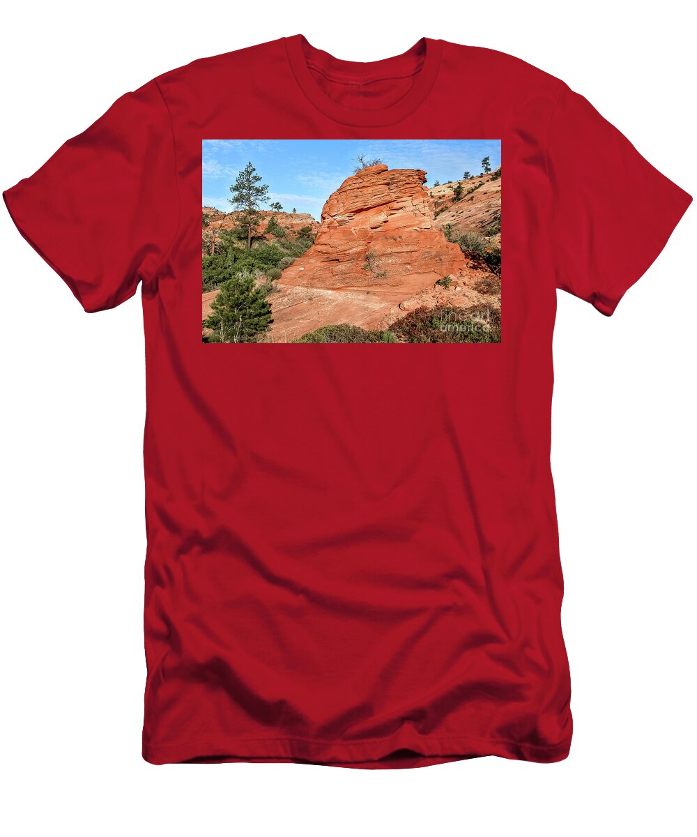 Bush T-Shirt featuring the photograph Red Rock In Zion by Al Andersen