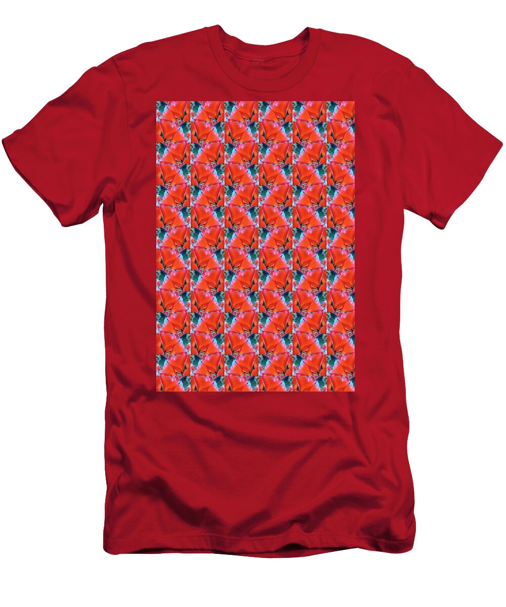 Non-representational Art T-Shirt featuring the painting RedFold by Andrew Johnson