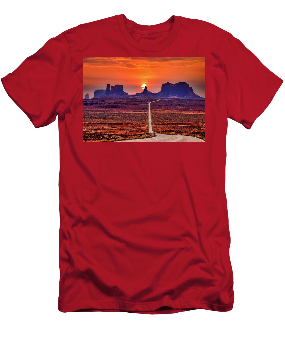 National T-Shirt featuring the photograph Road To Monument Pass by Russ Harris