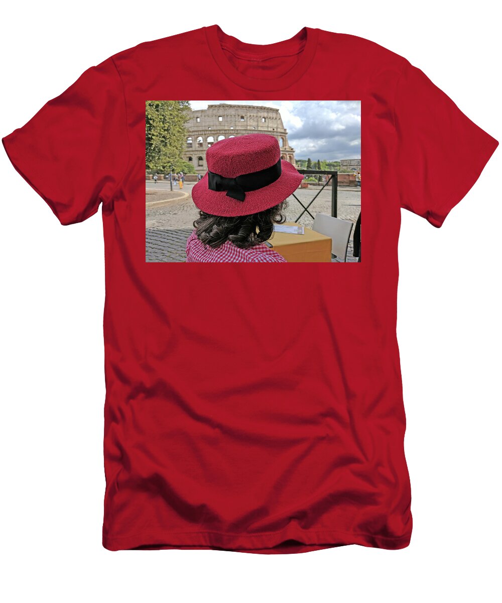 Rome T-Shirt featuring the photograph Rome Colosseum by Yvonne Jasinski