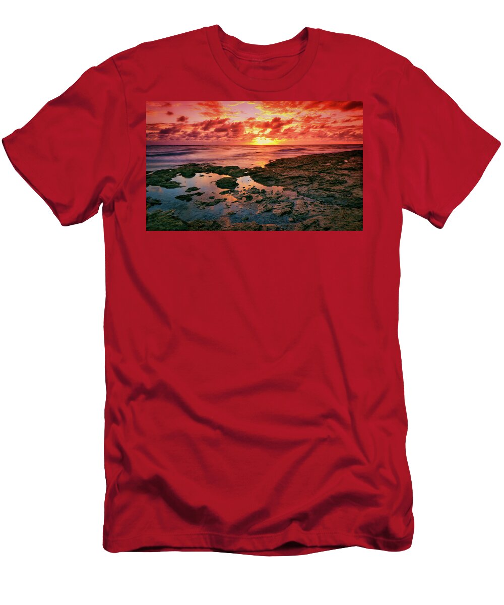 Water T-Shirt featuring the photograph Sea Fire by Montez Kerr