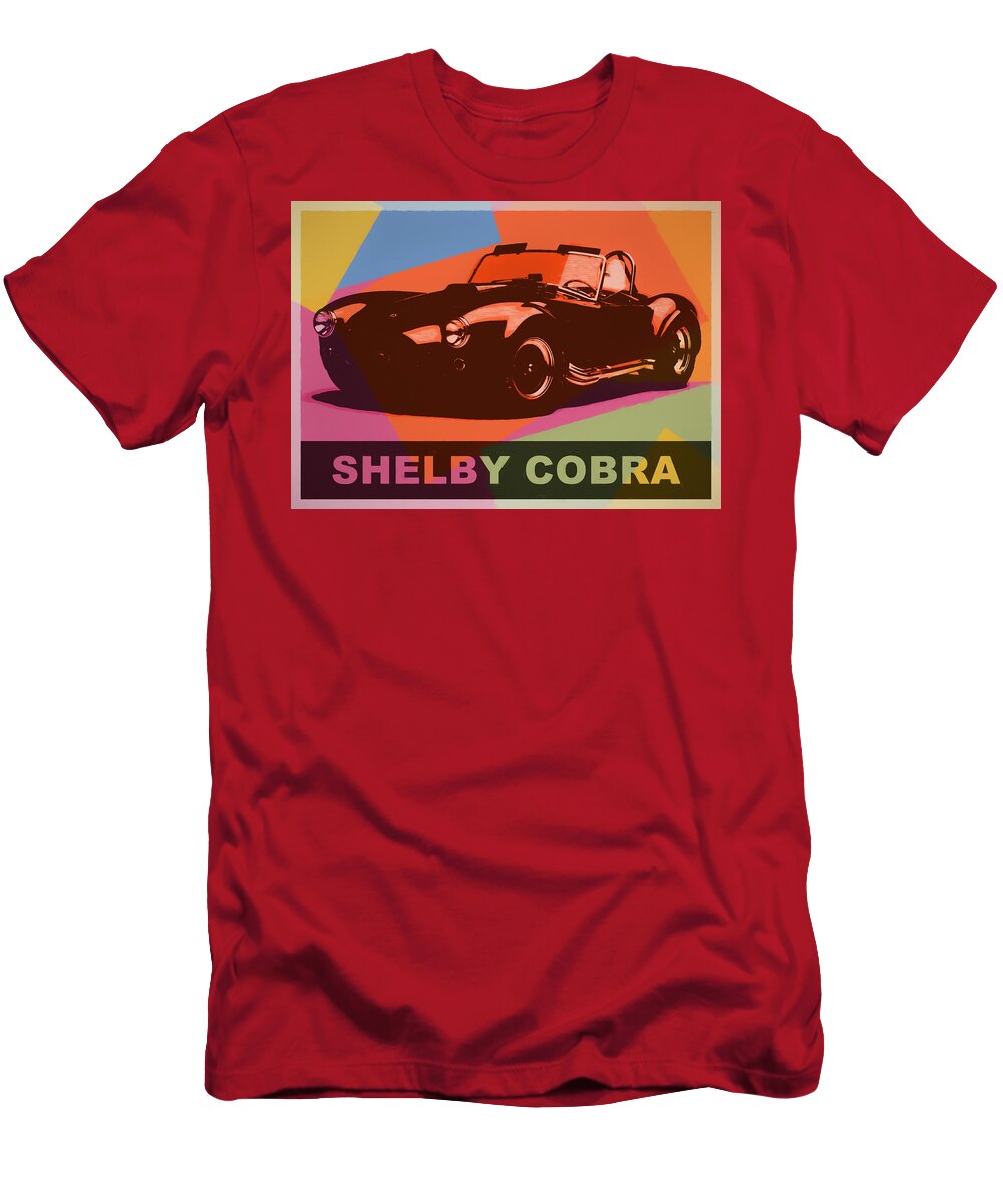 Shelby Cobra Pop Art T-Shirt featuring the painting Shelby Cobra Pop Art by Dan Sproul