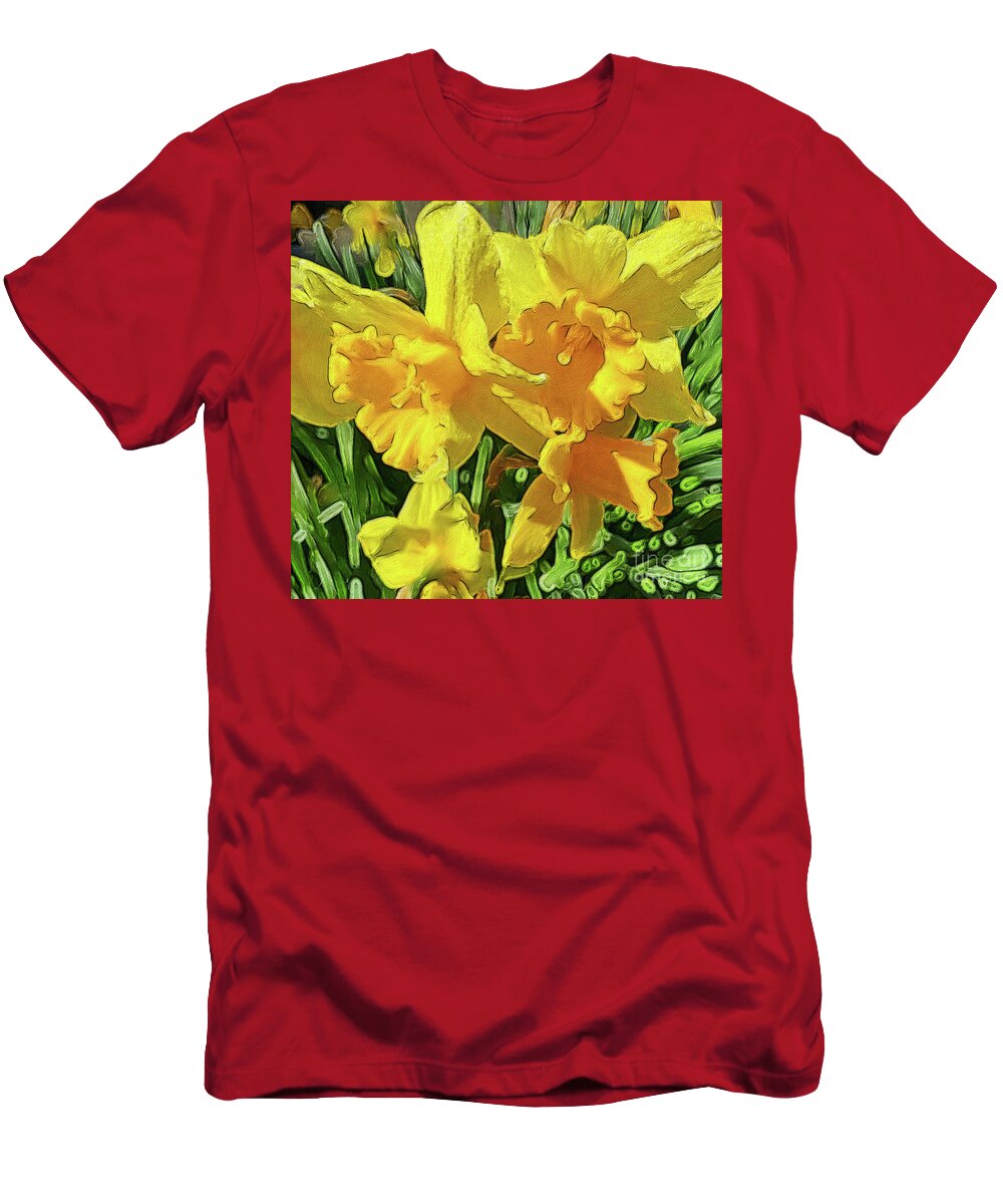 Daffodils T-Shirt featuring the photograph Spring Daffodils by Jeanette French