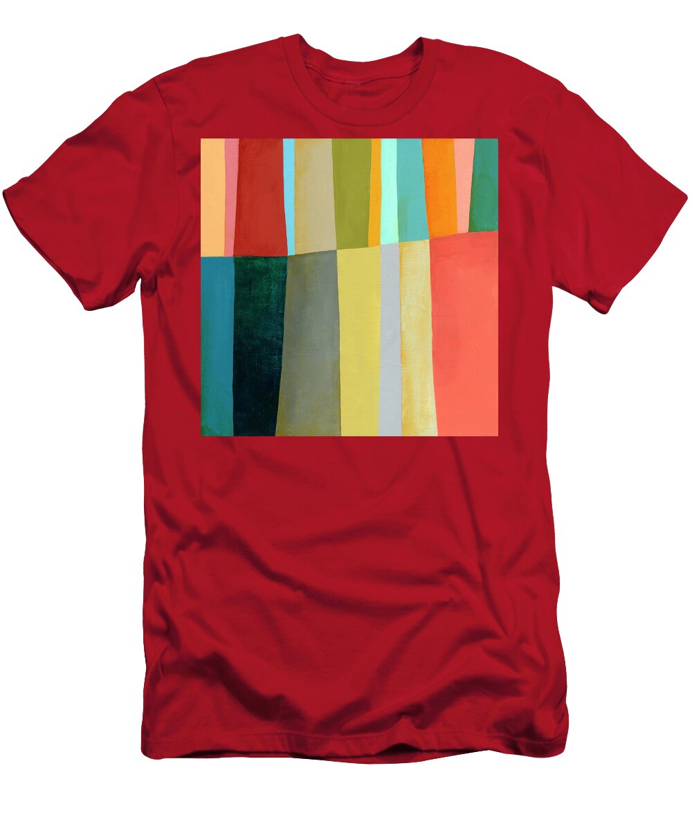 Abstract Art T-Shirt featuring the painting Stitched Together #7 by Jane Davies