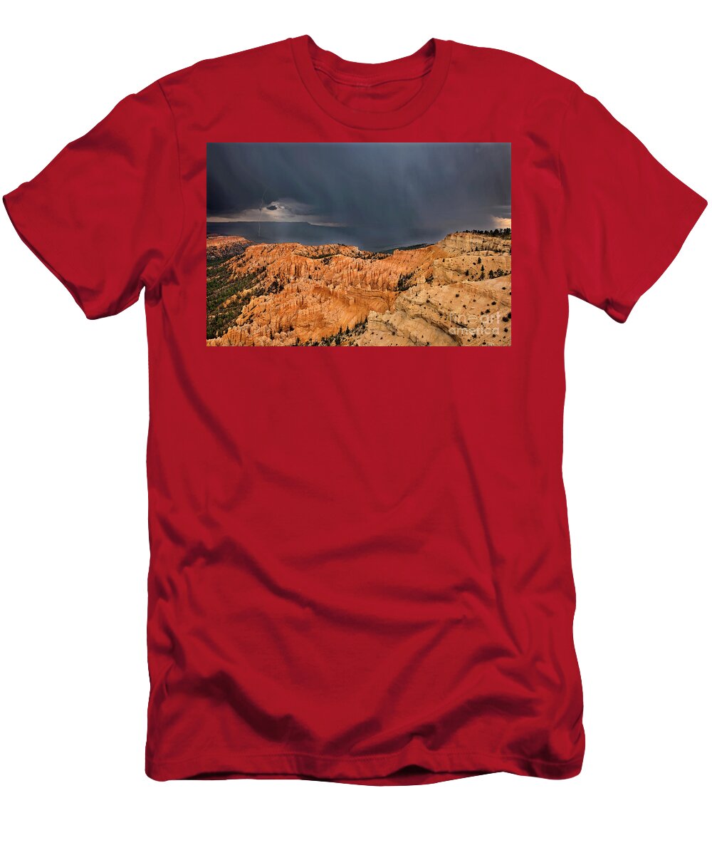 Dave Welling T-Shirt featuring the photograph Summer Thunderstorm Bryce Canyon National Park Utah by Dave Welling