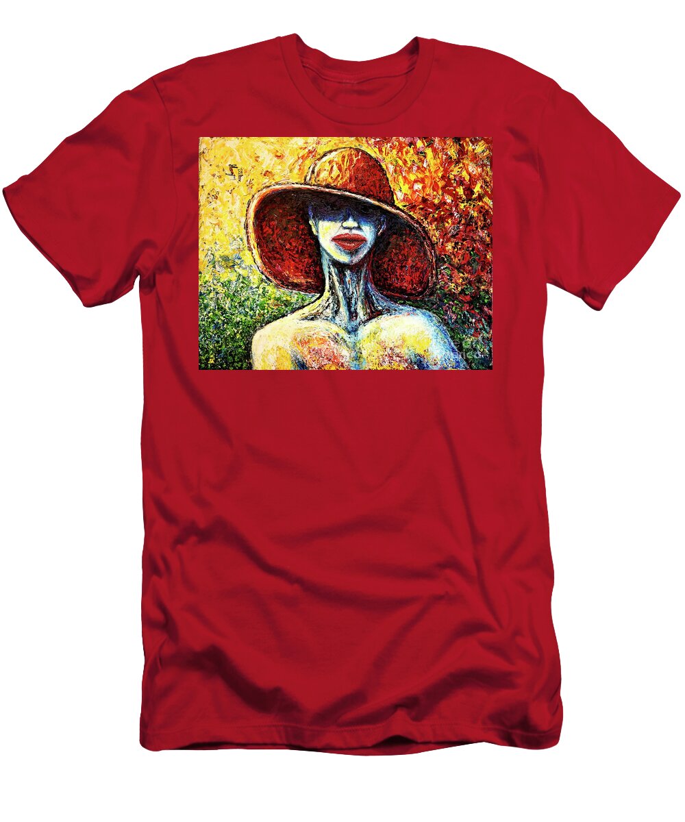 Face T-Shirt featuring the painting Summer by Viktor Lazarev