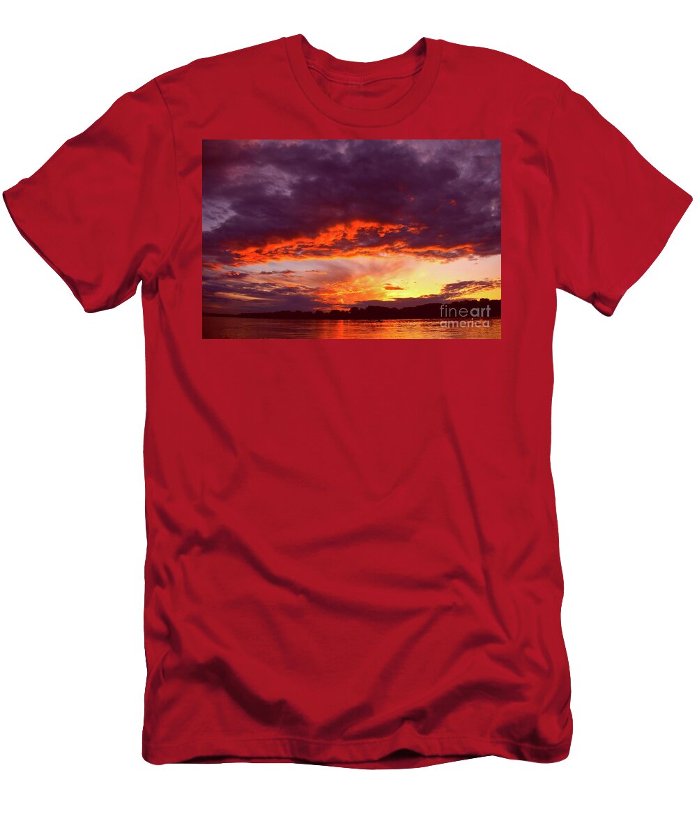 Harmony T-Shirt featuring the photograph Sunset Magic Above Us 03 by Leonida Arte