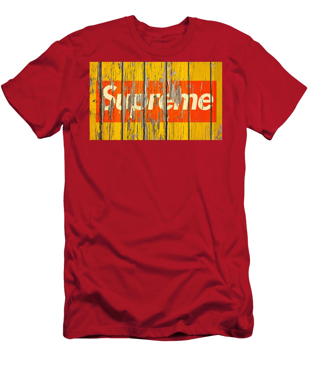 Supreme Vintage Logo on Old Wall Kids T-Shirt by Design Turnpike