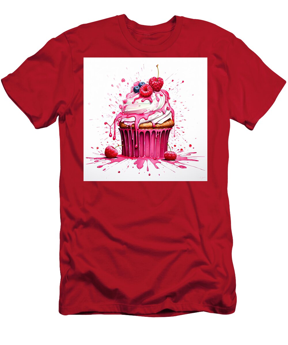 Cupcakes T-Shirt featuring the digital art Sweet Indulgence by Lourry Legarde