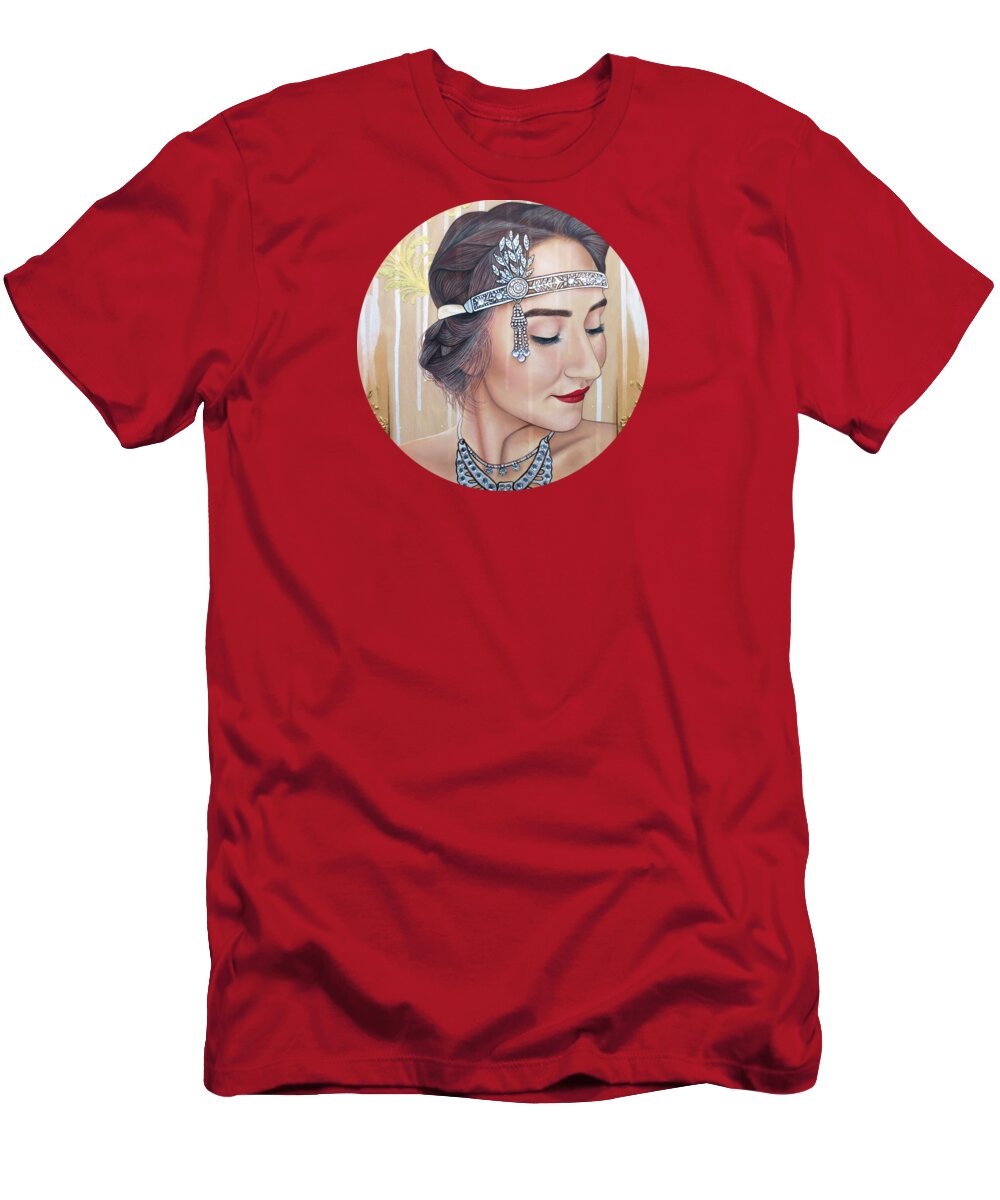 1920 T-Shirt featuring the painting The 20s Reborn by Malinda Prud'homme