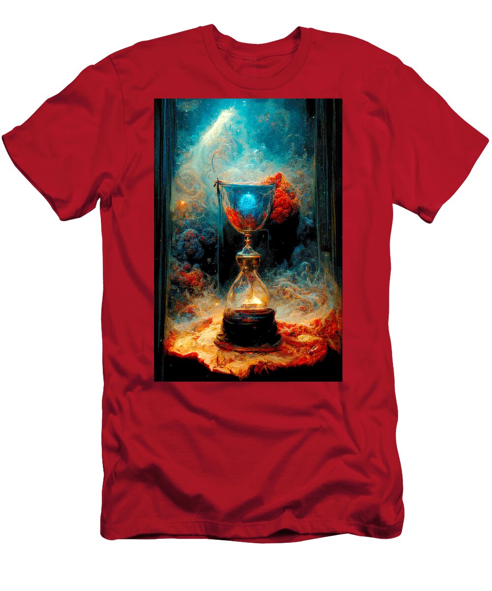 Other Dimension T-Shirt featuring the painting THE DIMENSION OF TIME SPACE - oryginal artwork by Vart. by Vart