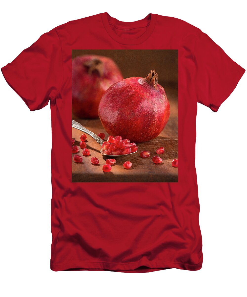 Pomegranate T-Shirt featuring the photograph The Healthy Pomegranate by John Rogers
