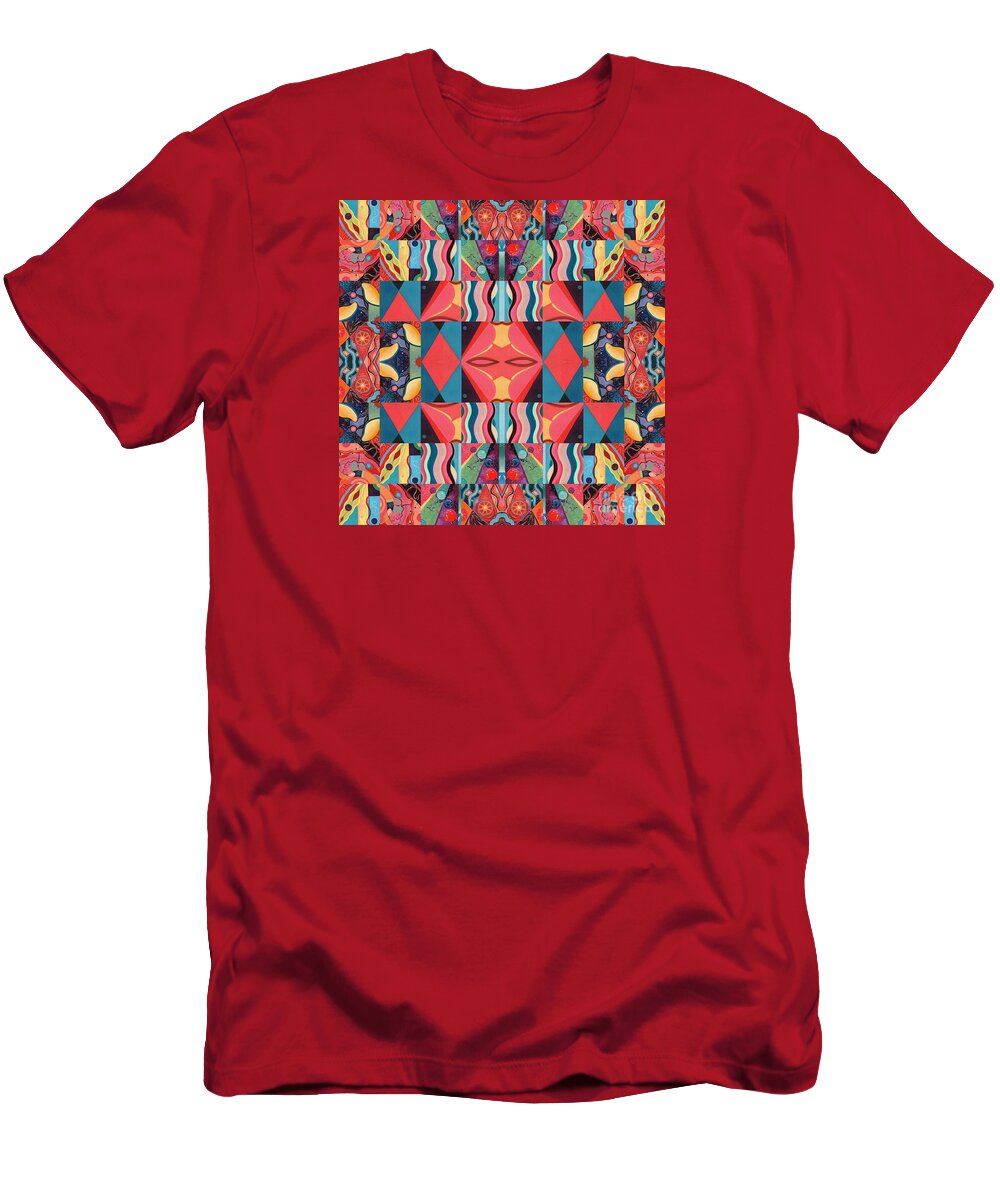 The Joy Of Design Mandala Series Puzzle 8 Arrangement 8 By Helena Tiainen T-Shirt featuring the painting The Joy of Design Mandala Series Puzzle 8 Arrangement 9 by Helena Tiainen