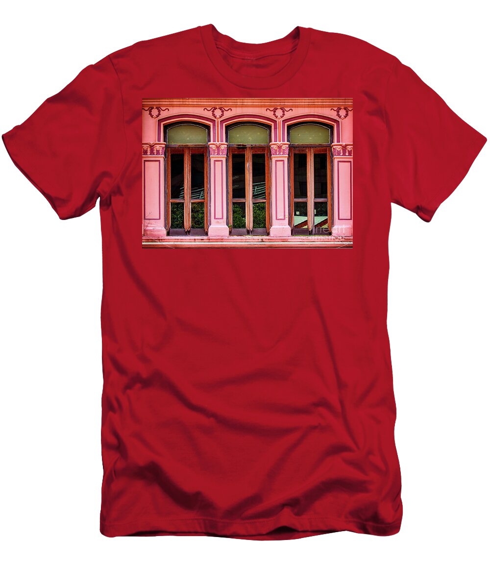 Singapore T-Shirt featuring the photograph The Singapore Shophouse 146 by John Seaton Callahan