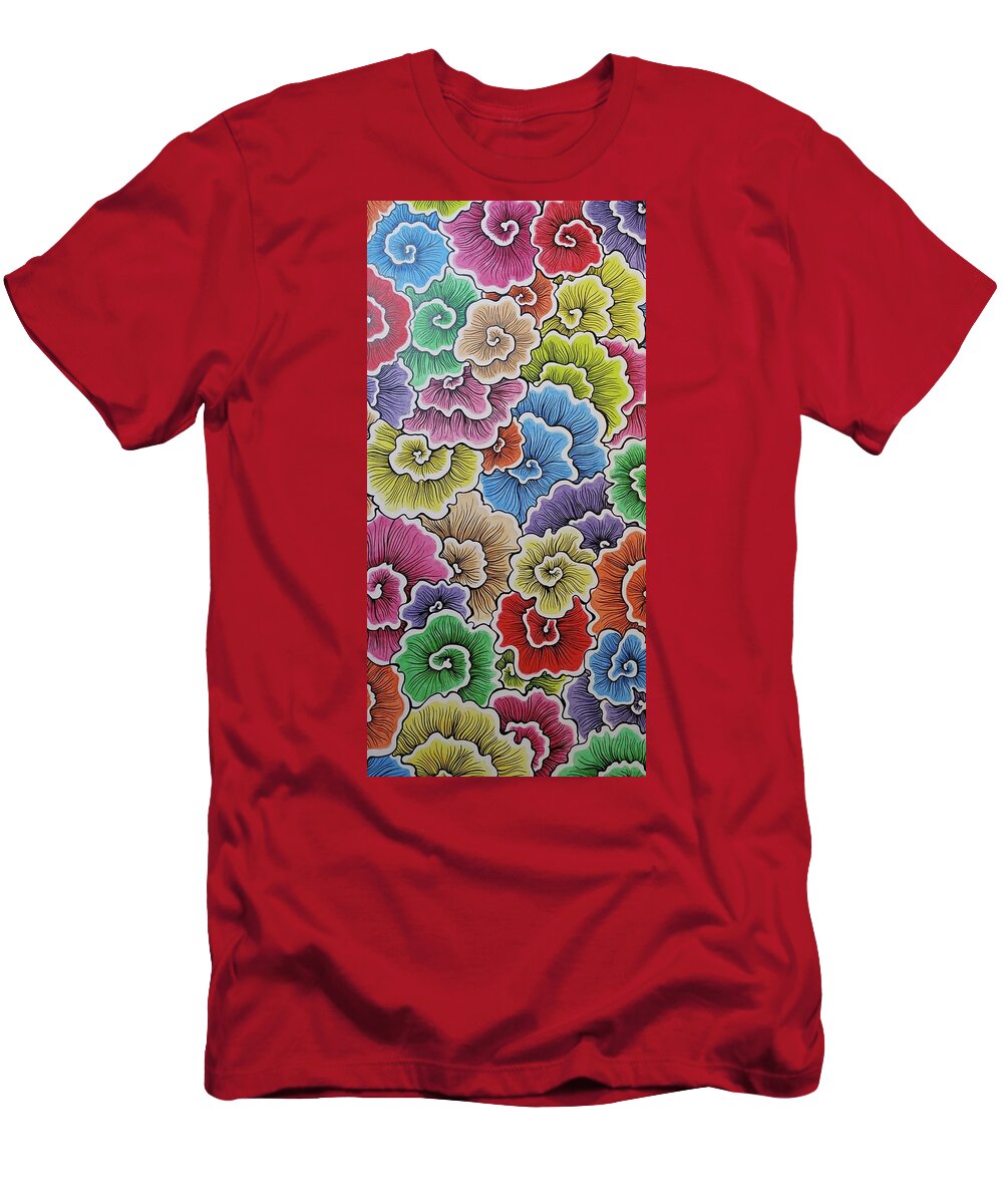  T-Shirt featuring the painting Thought Garden by Bryon Stewart