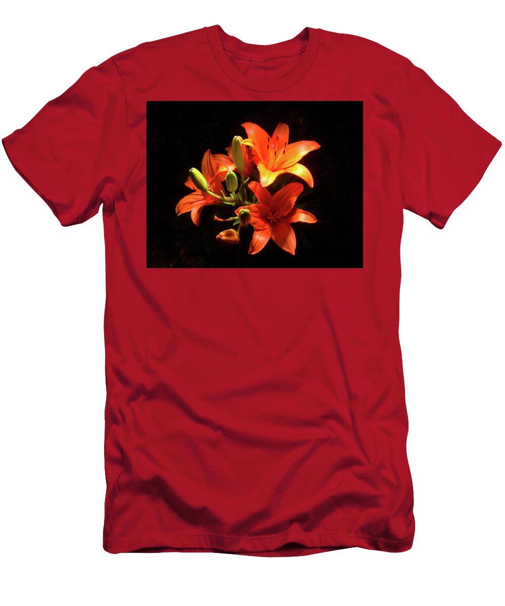 Tiger T-Shirt featuring the photograph Tiger Lilies by Steven Nelson