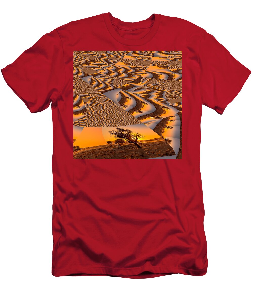 Fractal T-Shirt featuring the mixed media Tree Tribe by Stephane Poirier