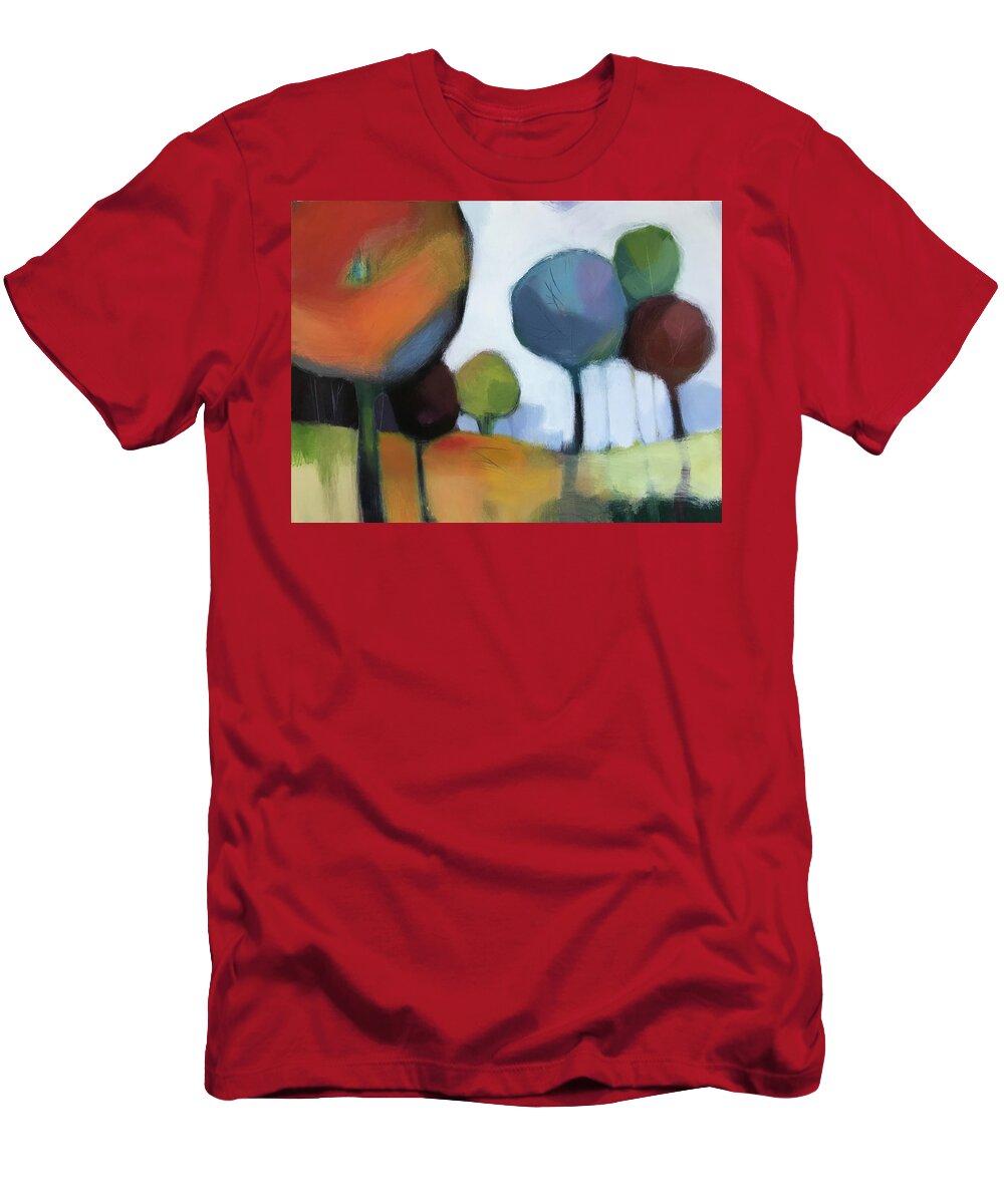 Landscape T-Shirt featuring the painting Untitled III by Farhan Abouassali