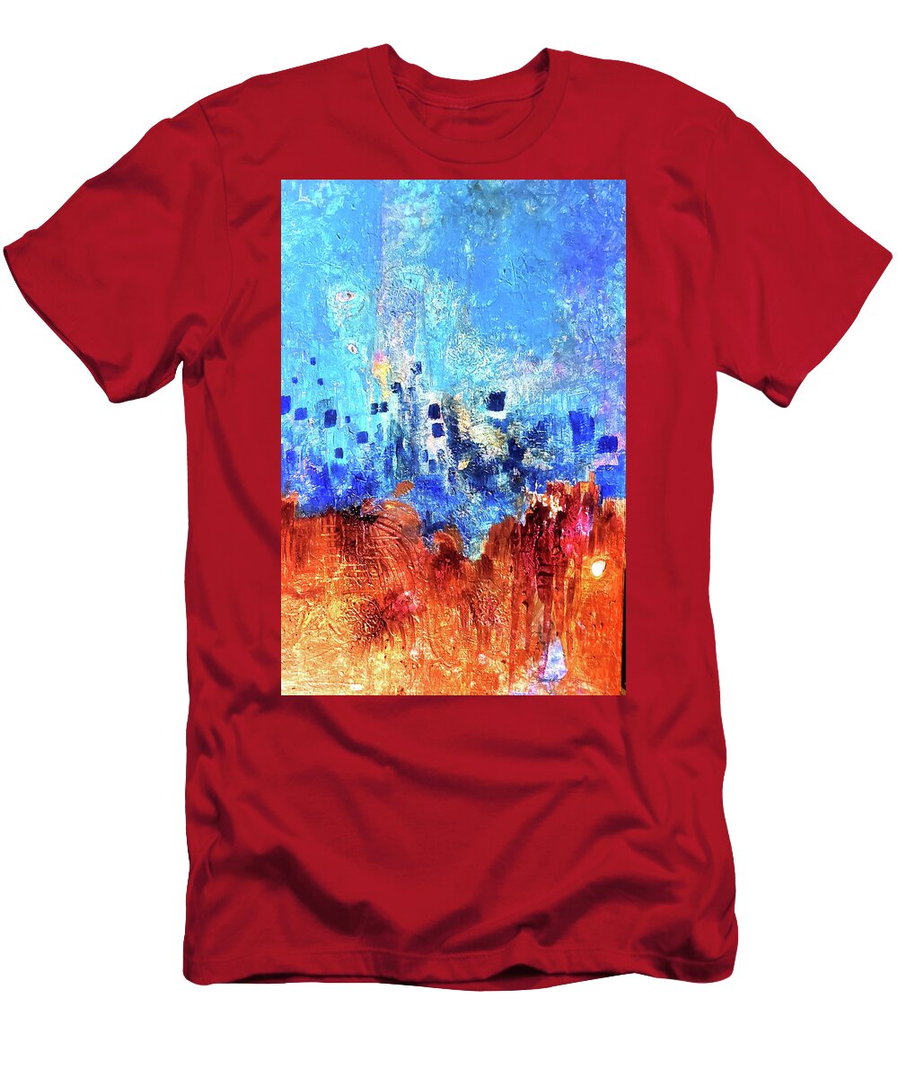 Abstract T-Shirt featuring the painting Untitled by Karen Lillard