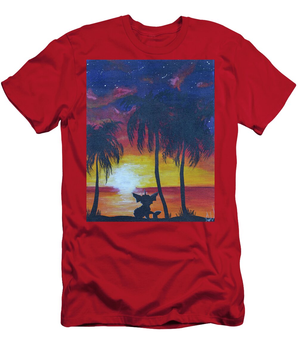 Vaporeon T-Shirt featuring the painting Vaporeon's Vacation by Ashley Wright