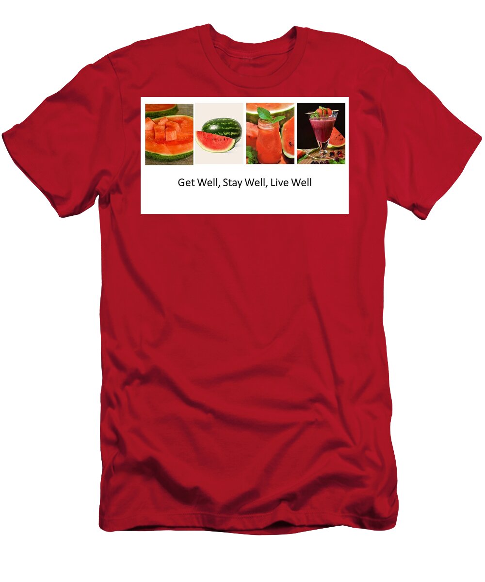 Watermelon T-Shirt featuring the photograph Watermelon Smoothies by Nancy Ayanna Wyatt
