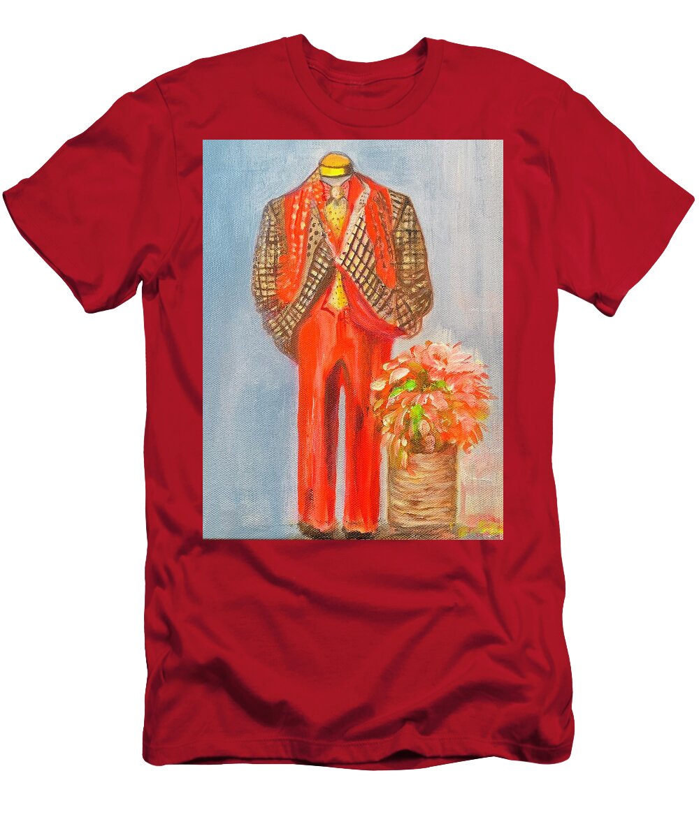 Autumn T-Shirt featuring the painting Window Dressing by Juliette Becker