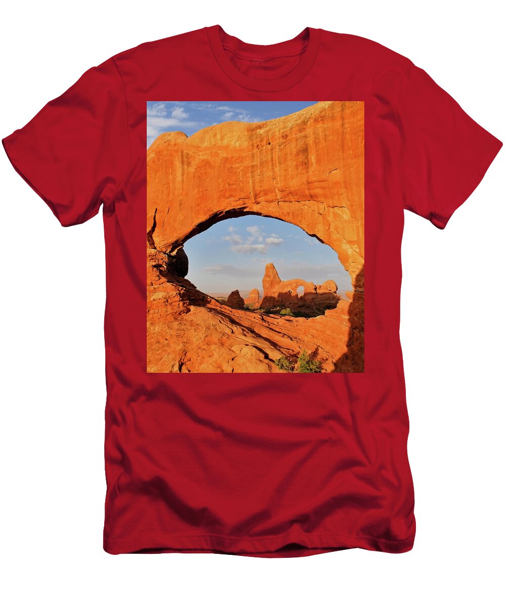 Arches National Park T-Shirt featuring the photograph Window To The Soul of Arches National Park by Gregory Ballos