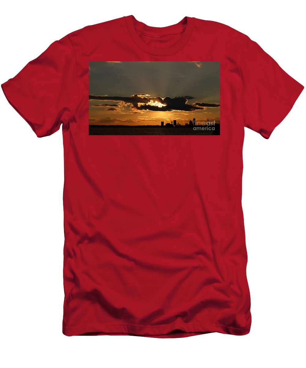 Niagara Falls Ny T-Shirt featuring the photograph WNY Pandemic Sunset Number 576 by Tony Lee