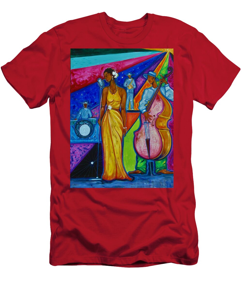 Music Art T-Shirt featuring the painting You To Much by Emery Franklin