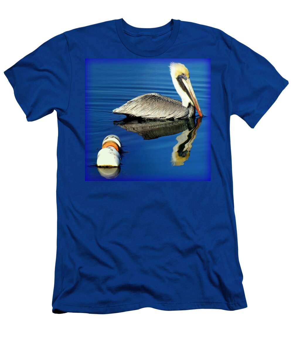 Pelicans T-Shirt featuring the photograph Blues Pelican by Karen Wiles