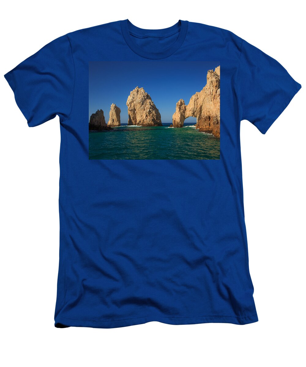  Sea Arch T-Shirt featuring the photograph The Sea Arch El Arco de Cabo San Lucas by Allan Levin