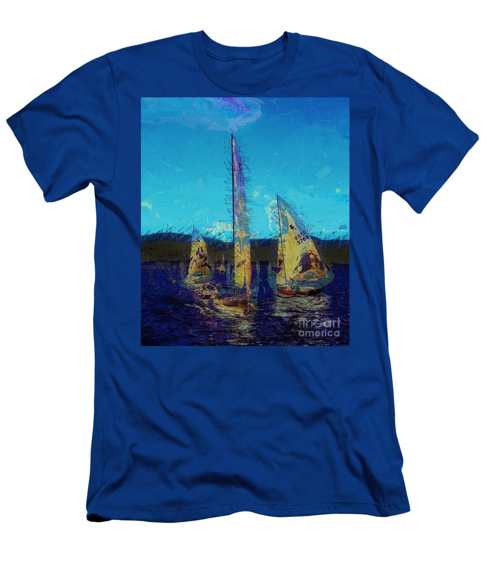 Sailing Day Regatta T-Shirt featuring the photograph Sailing day #1 by Julie Lueders 