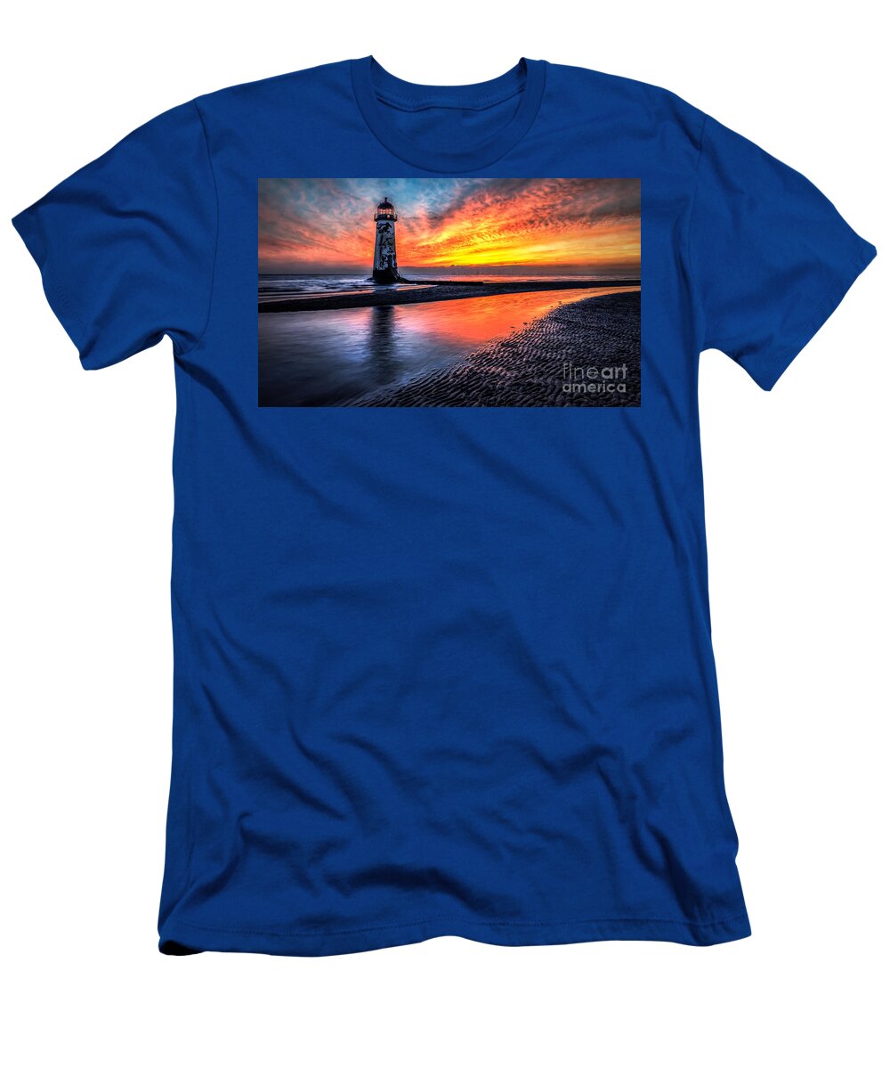 Sunset T-Shirt featuring the photograph Sunset Lighthouse #3 by Adrian Evans