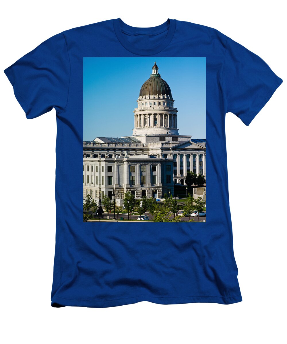 Photography T-Shirt featuring the photograph Utah State Capitol Building, Salt Lake #1 by Panoramic Images