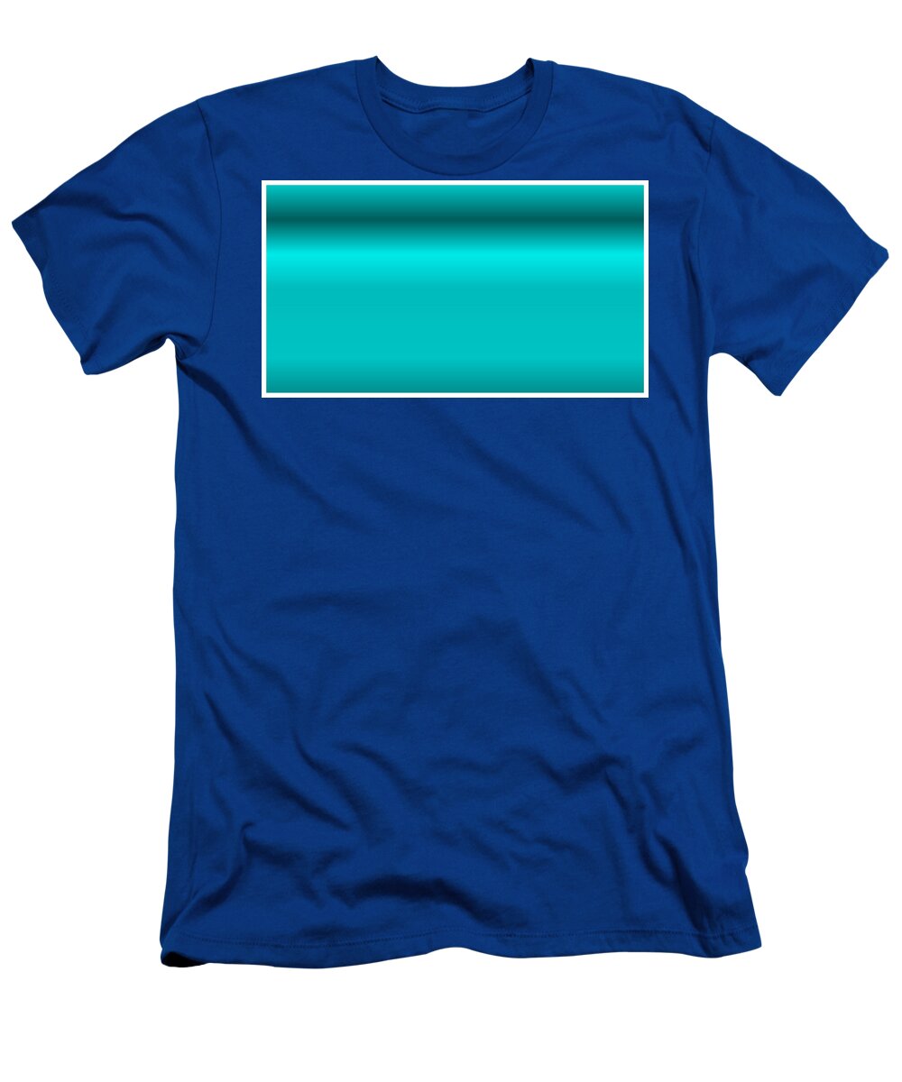 Abstract Digital Algorithm Rithmart Blue Fold Light T-Shirt featuring the digital art 16x9.19 by Gareth Lewis